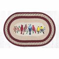 Capitol Importing Co 20 x 30 in. Birds on a Wire Oval Patch Rug 65-501BW